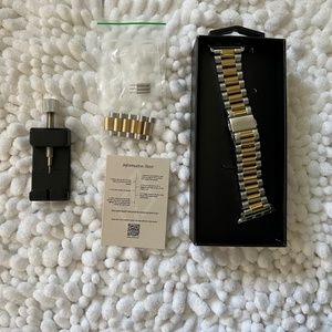 Two Tone Metal Apple Watch Band